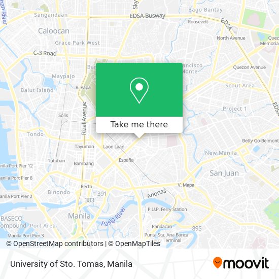 University of Sto. Tomas map