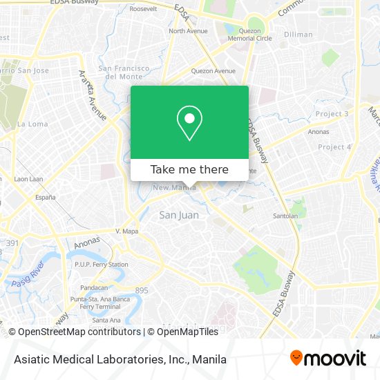 Asiatic Medical Laboratories, Inc. map