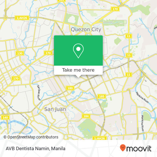 AVB Dentista Namin map