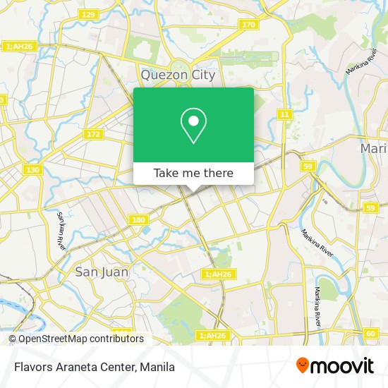 Flavors Araneta Center map