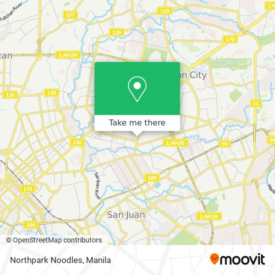 Northpark Noodles map