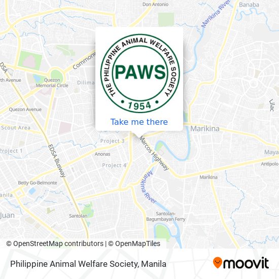 Philippine Animal Welfare Society map
