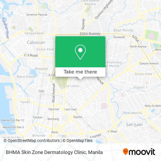 BHMA Skin Zone Dermatology Clinic map