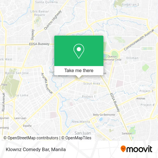 Klownz Comedy Bar map