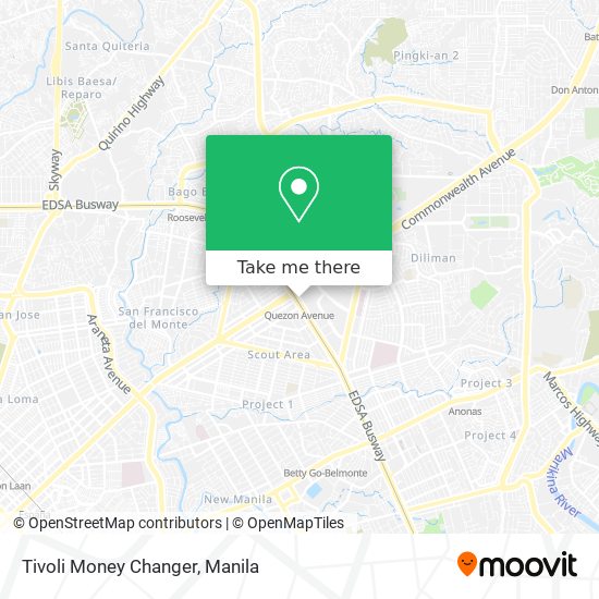 Tivoli Money Changer map