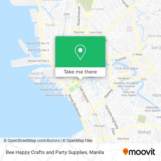 Bee Happy Crafts and Party Supplies map
