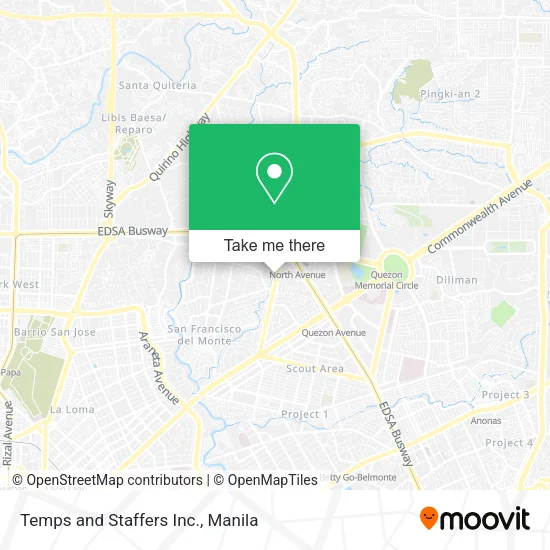 Temps and Staffers Inc. map