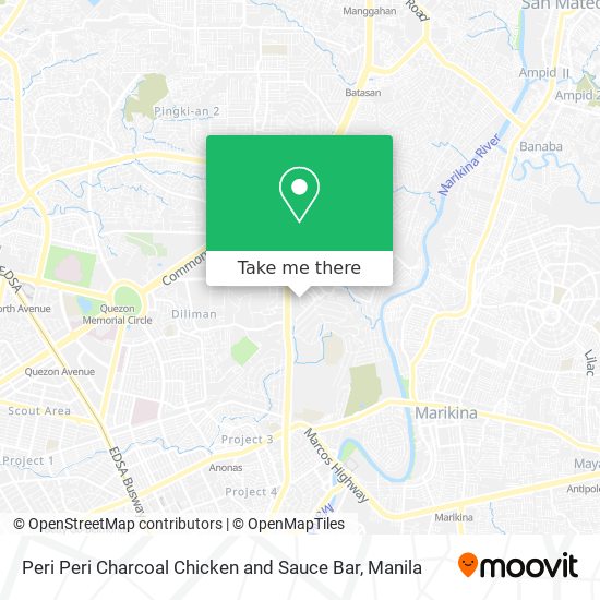 Peri Peri Charcoal Chicken and Sauce Bar map
