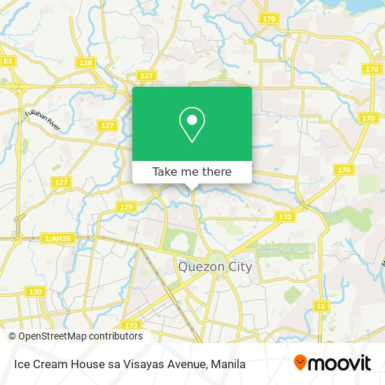 Ice Cream House sa Visayas Avenue map