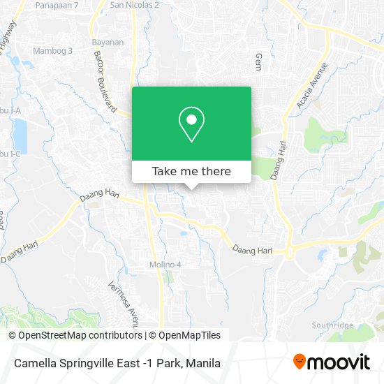 Camella Springville East -1 Park map