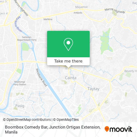 Boombox Comedy Bar, Junction Ortigas Extension map