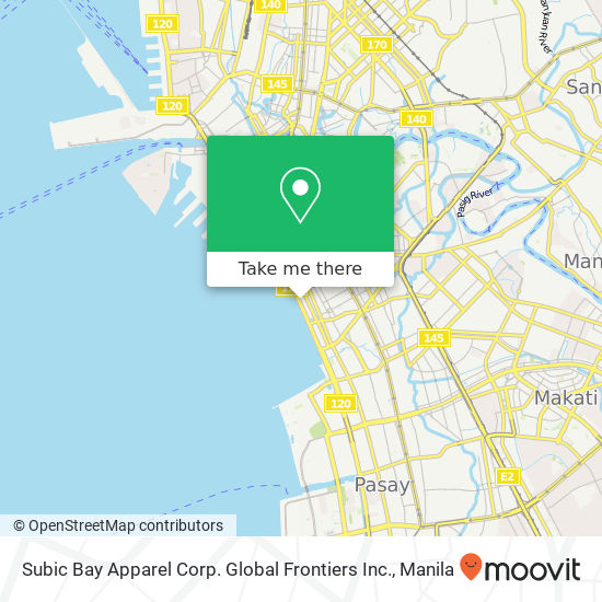 Subic Bay Apparel Corp. Global Frontiers Inc. map