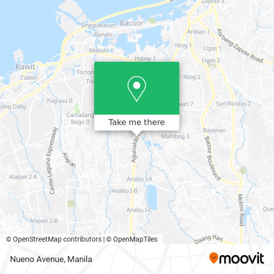 Nueno Avenue map