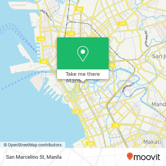 San Marcelino St map