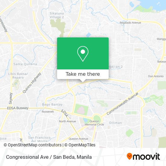 Congressional Ave / San Beda map