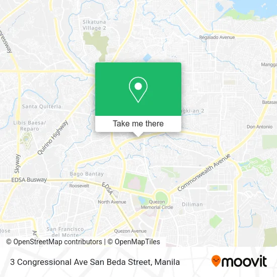 3 Congressional Ave San Beda Street map
