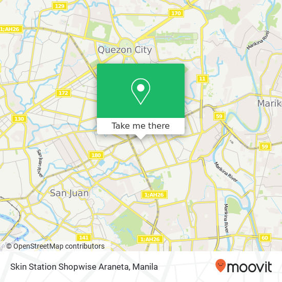 Skin Station Shopwise Araneta map