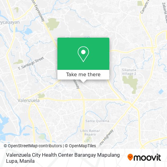 Valenzuela City Health Center Barangay Mapulang Lupa map