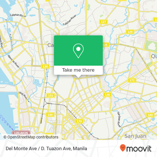 Del Monte Ave / D. Tuazon Ave map