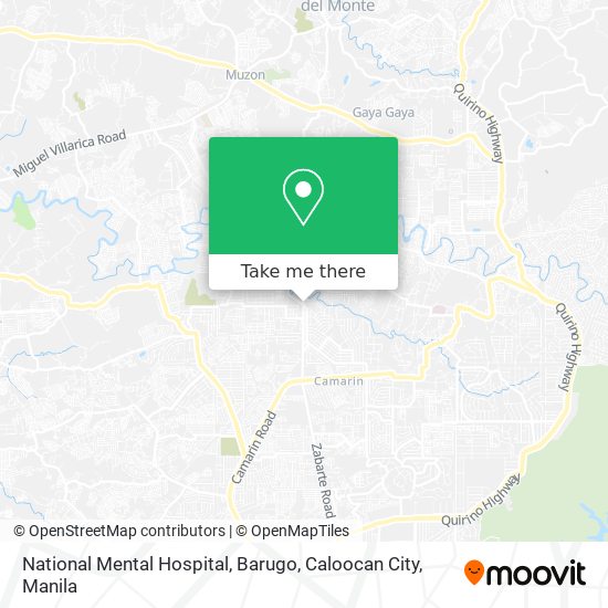 National Mental Hospital, Barugo, Caloocan City map