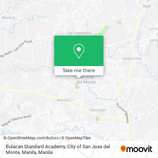 Bulacan Standard Academy, City of San Jose del Monte, Manila map