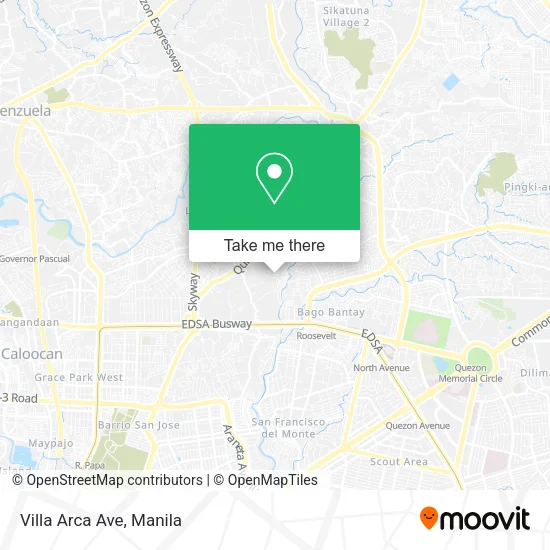 Villa Arca Ave map