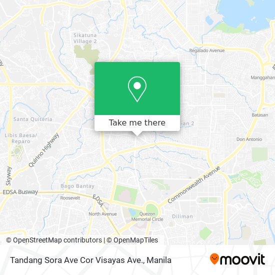 Tandang Sora Ave Cor Visayas Ave. map