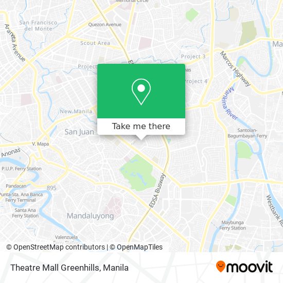 Theatre Mall Greenhills map