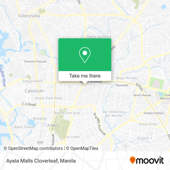 Ayala Malls Cloverleaf map