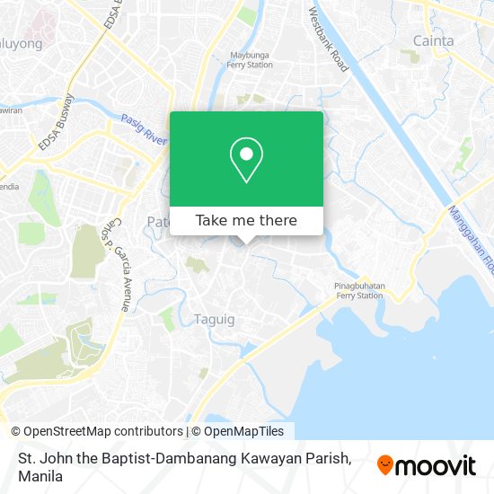 St. John the Baptist-Dambanang Kawayan Parish map
