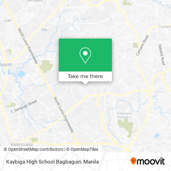 Kaybiga High School Bagbaguin map