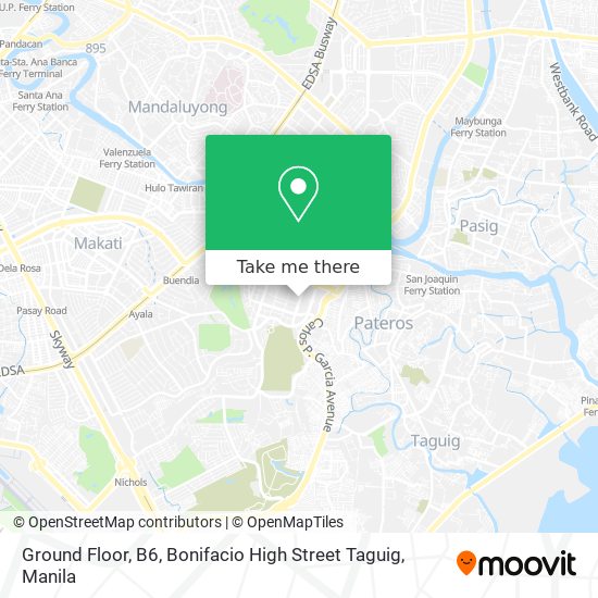 Ground Floor, B6, Bonifacio High Street Taguig map