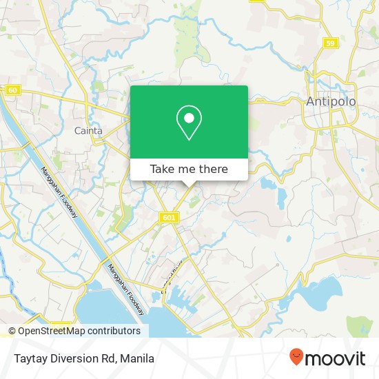 Taytay Diversion Rd map