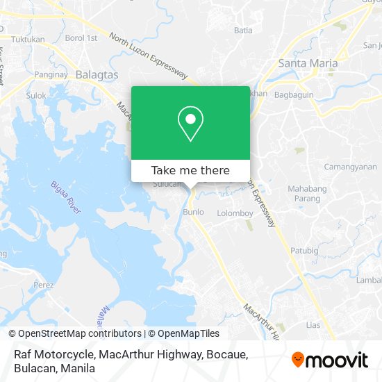 Raf Motorcycle, MacArthur Highway, Bocaue, Bulacan map