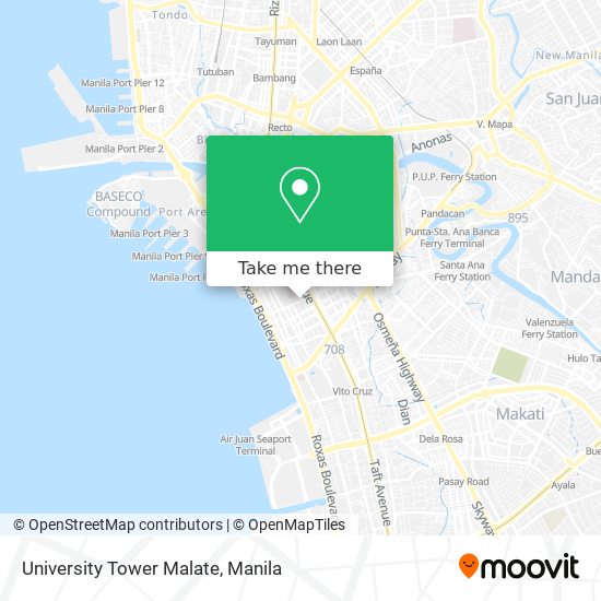 University Tower Malate map