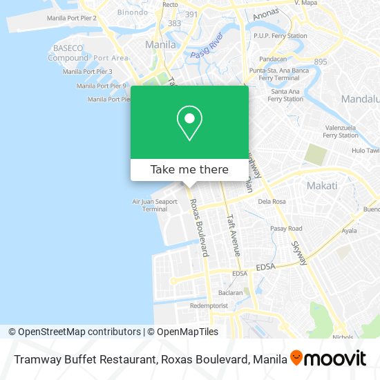 Tramway Buffet Restaurant, Roxas Boulevard map