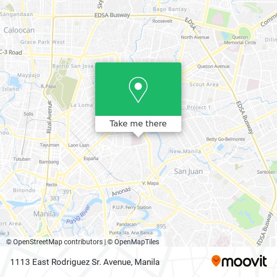 1113 East Rodriguez Sr. Avenue map