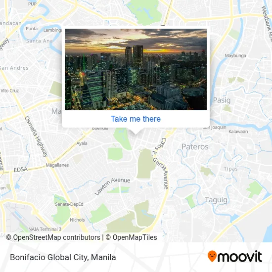 How to Get to Bonifacio Global City in Taguig by Bus or Train?