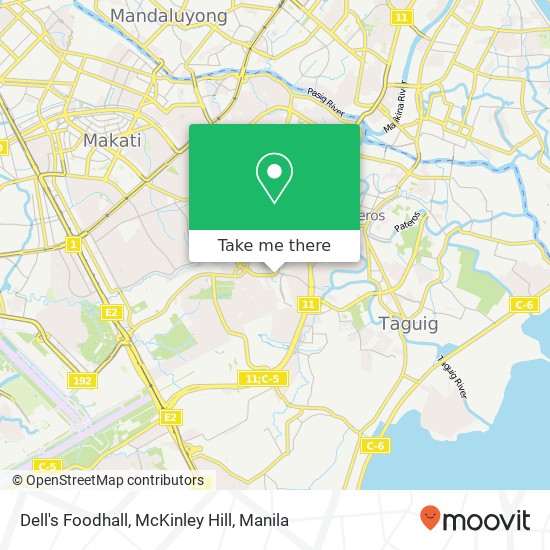 Dell's Foodhall, McKinley Hill map