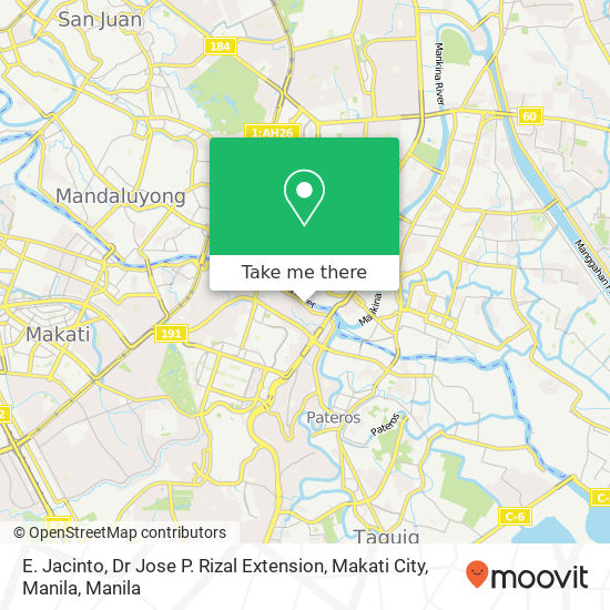 E. Jacinto, Dr Jose P. Rizal Extension, Makati City, Manila map