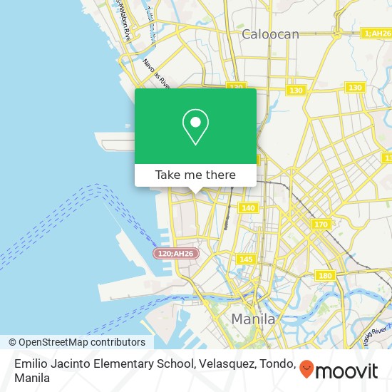 Emilio Jacinto Elementary School, Velasquez, Tondo map