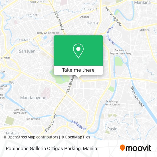 Robinsons Galleria Ortigas Parking map