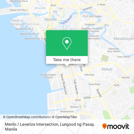 Menlo / Leveriza Intersection, Lungsod ng Pasay map