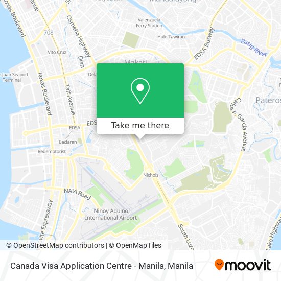 How to get to Canada Visa Application Centre - Manila in Taguig by Bus or  Train?