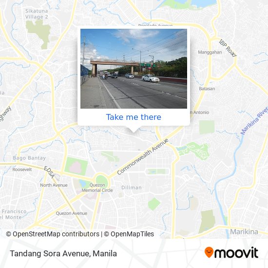 Tandang Sora Avenue map