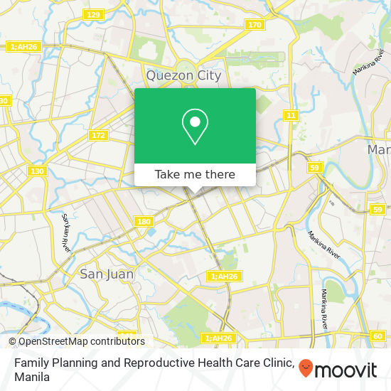 Family Planning and Reproductive Health Care Clinic map