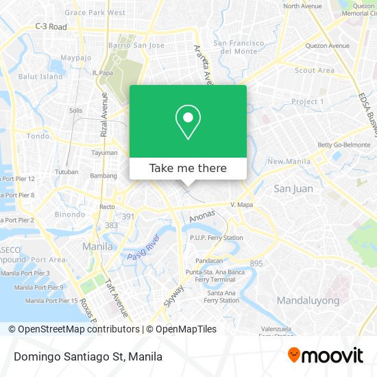 Domingo Santiago St map