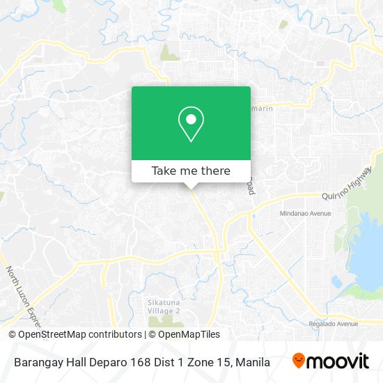 Barangay Hall Deparo 168 Dist 1 Zone 15 map