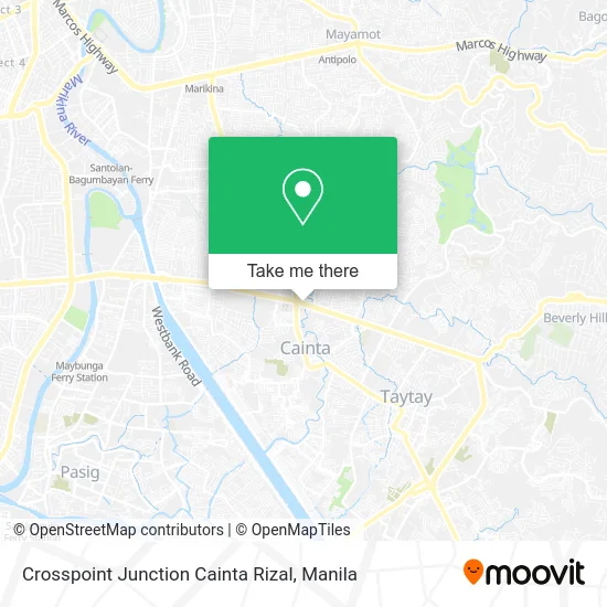 Crosspoint Junction Cainta Rizal map