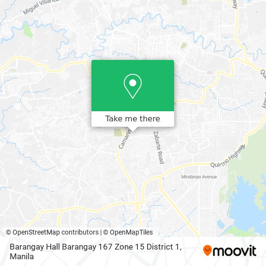 Barangay Hall Barangay 167 Zone 15 District 1 map